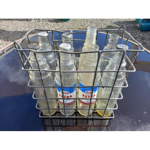 272 - Full Crate of Irish Esso/ Essolube quart Oil Bottles, all IGB, No Chips/Cracks