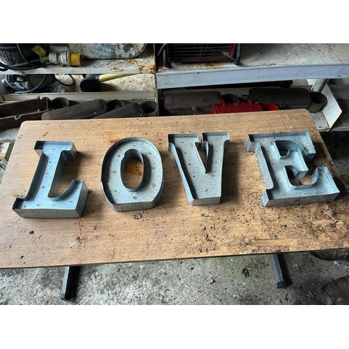 308 - Four piece backlit LOVE sign. {76cm H}