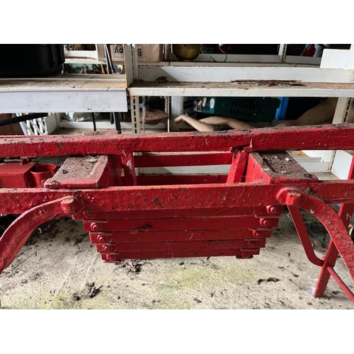 316 - Vintage steel turnip cutter. {130 cm W x 75 cm H x 40 cm D}