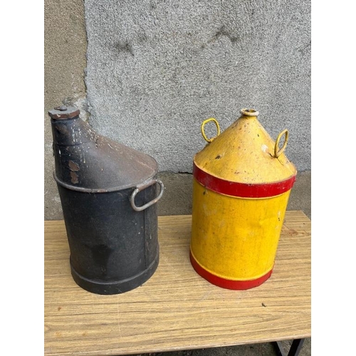 340 - Rare vintage petrol can and another. {32 cm W x 54 cm H}