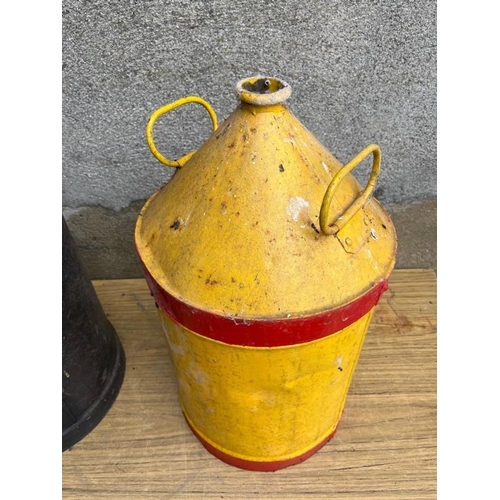 340 - Rare vintage petrol can and another. {32 cm W x 54 cm H}