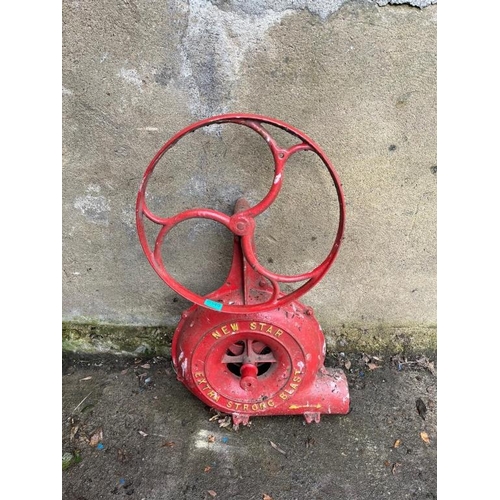 349 - New Star fire blower. {50 cm W x 84 cm H x 20 cm D}