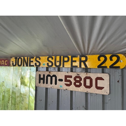 385 - Jones Super 22 metal sign. {170 cm W x 15 cm H}