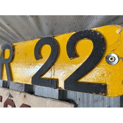 385 - Jones Super 22 metal sign. {170 cm W x 15 cm H}