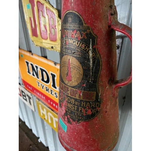 388 - Vintage conical wall mounted fire extinguisher.