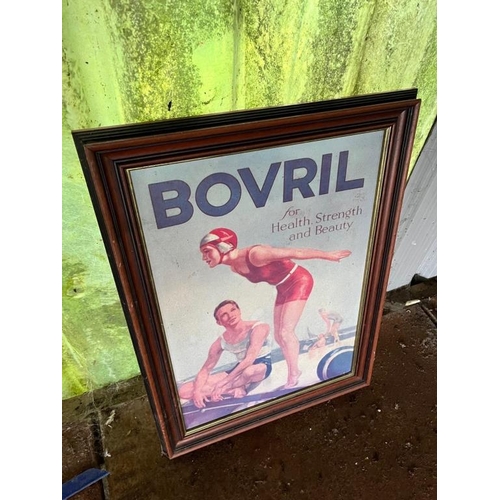 394 - Vintage Bovril advertisement. {50 cm W x 70 cm H}