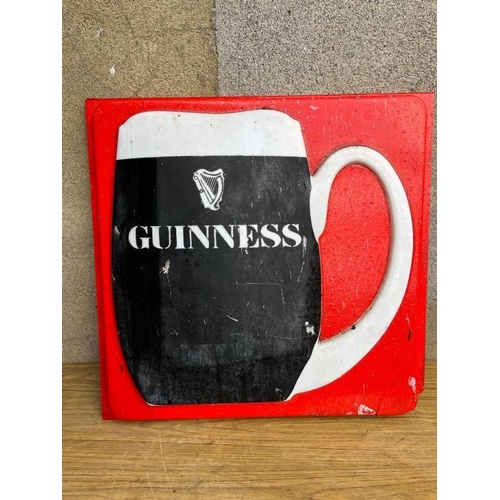 395 - Vintage plastic Guinness advertisement. {75 cm W x 71 cm H}