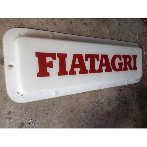 548 - Large Fiat Agricultural (Fiatagri) Plastic Advertising Sign (90cm x 30cm)