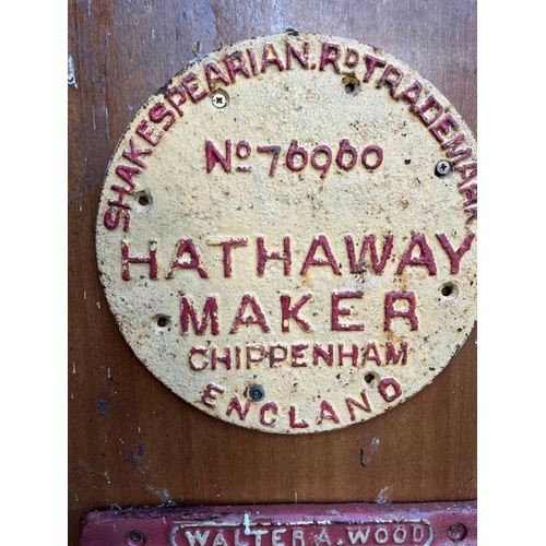 561 - Seven name plates incl. Walter A. Wood, Harrison McGregor & Guest Ltd.