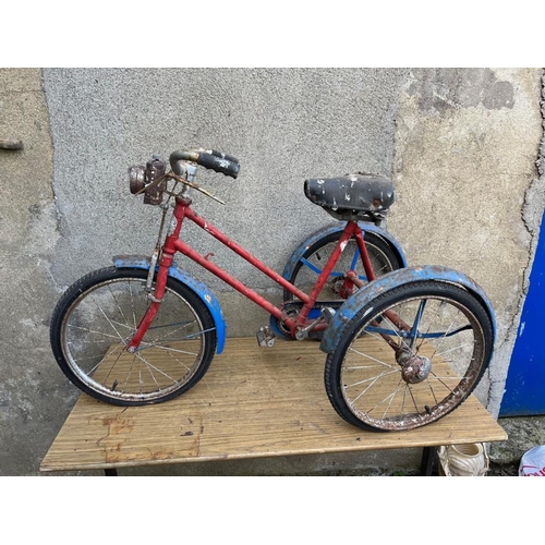 593 - Phillips vintage tricycle. {52 cm W x 66 cm H x 110 cm D}