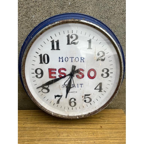 604 - Vintage style Esso clock. {56 cm W}