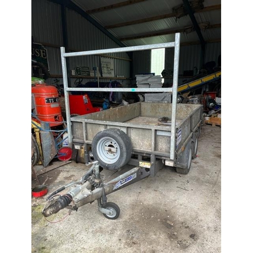 630 - Ifor Williams double axle trailer. {155 cm W x 194 cm H x 380 cm D}