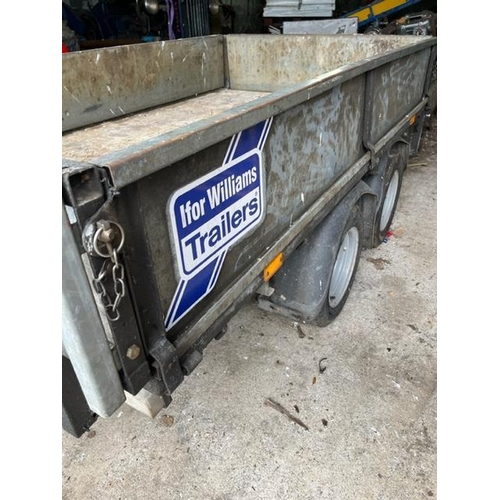 630 - Ifor Williams double axle trailer. {155 cm W x 194 cm H x 380 cm D}