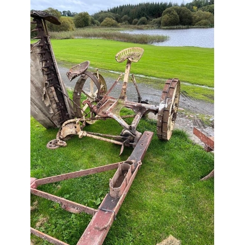 658 - Bamford horse mower, self propelled, complete with shafts.