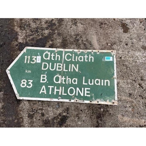 693 - Dublin to Athlone sign. {100 cm W x 50 cm H}