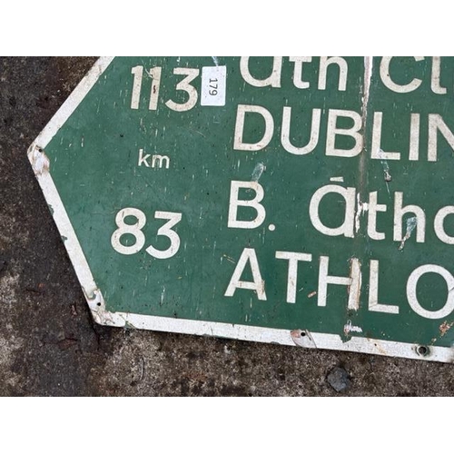 693 - Dublin to Athlone sign. {100 cm W x 50 cm H}