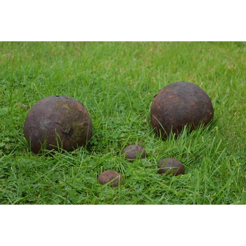 708 - Collection of 5 Cannon Balls