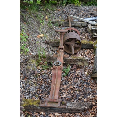 713 - Two 10th Century Stone Mill Wheels with Iron components