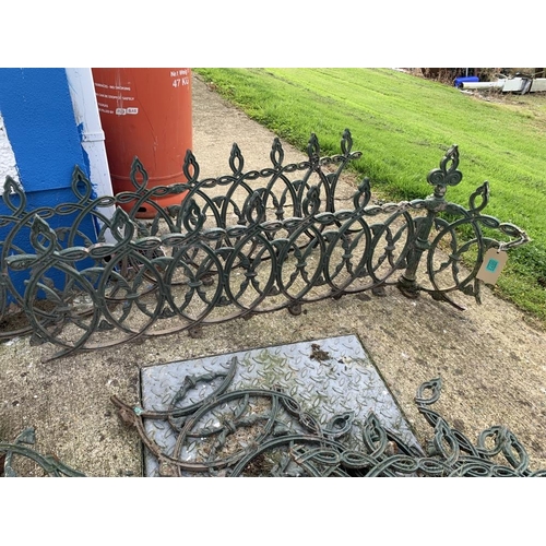 73 - Collection of Regency style wrought iron railings (as found)