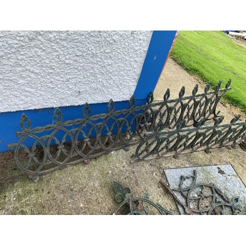 73 - Collection of Regency style wrought iron railings (as found)