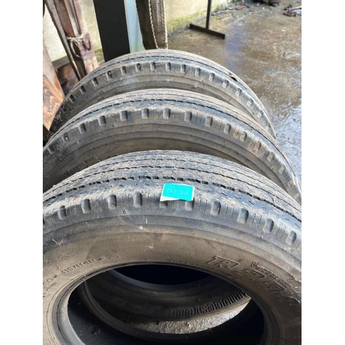 734 - Three Bridgestone vintage tyres. 215/75 R160