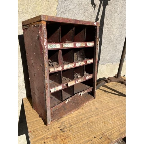 771 - Vintage clipper on stand and a cubby hole.