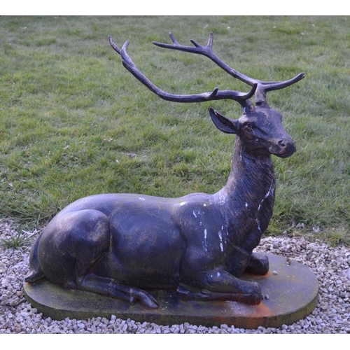 803 - Cast Iron Model of a Seated Deer