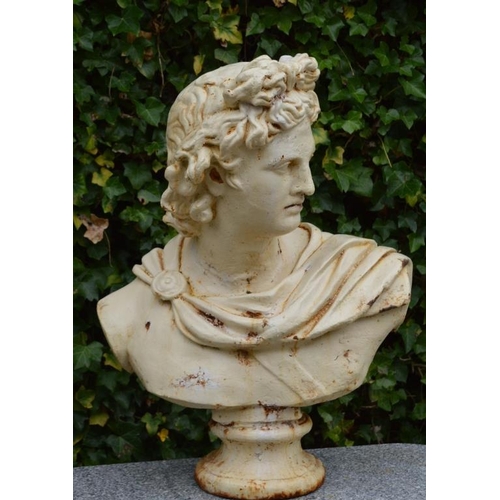 815 - Large Cast Iron Head and Shoulder of Roman God