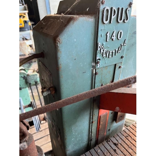 928 - Opus 140 Brevattata filing and sawing machine. {84 cm W x 160 cm H x 80 cm D}