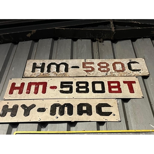 937 - Three Hy-Mac metal signs.