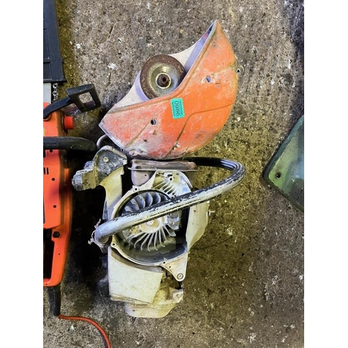 986 - Stihl con saw (for parts) and two electric chain saws.