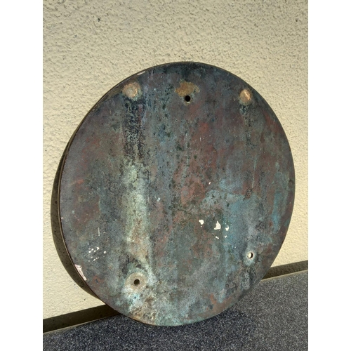 500a - Large Original Irish P&T Post Office Wall Plaque, solid bronze, diameter 31cm