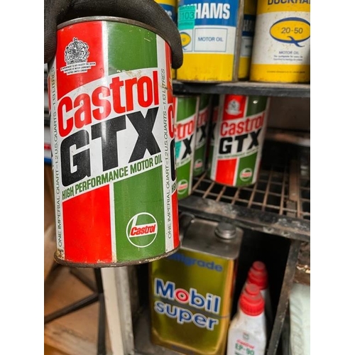 105 - Five Castrol GTX Motor Oil (quart tins) - unopened