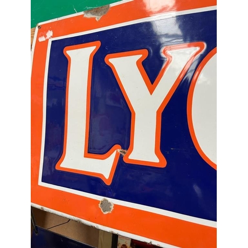 114 - Lyons Tea Enamel Sign - excellent condition (150cm x 45cm)