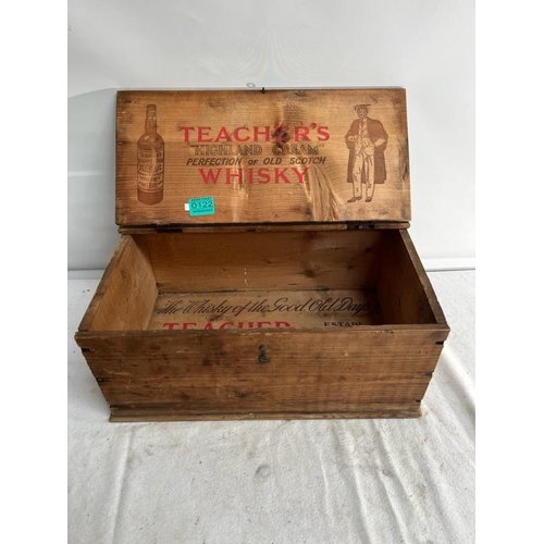 122 - Teachers Whiskey Timber Shipping Box (42cm x 20cm x 27cm)