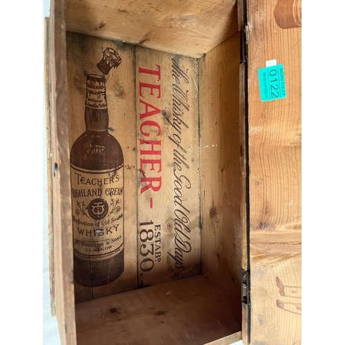 122 - Teachers Whiskey Timber Shipping Box (42cm x 20cm x 27cm)