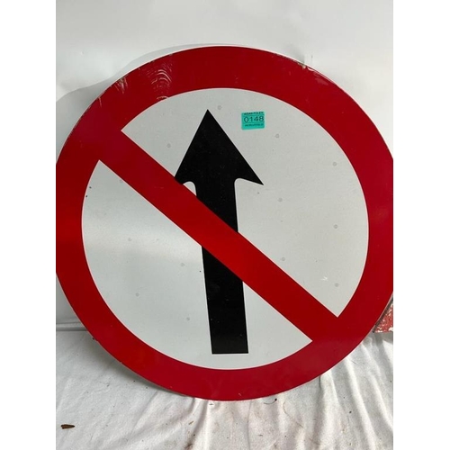 148 - Vintage Arrow Road Sign and a Modern Sign (45cm x 50cm Arrow)