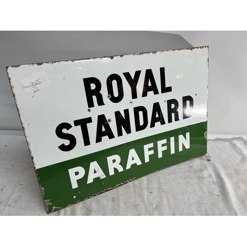 162 - Double Sided Enamel Royal Standard Paraffin Sign (46cm x 30cm)