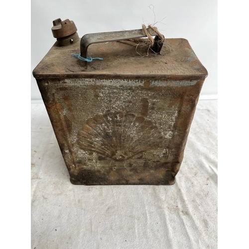 169 - Dublin Shell 2 Gallon Petrol Can - Brass Lid (25cm x 30cm x 15cm)