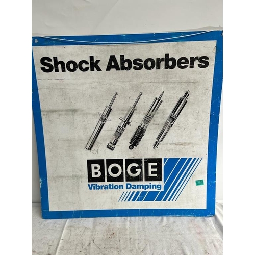 180 - BOGE Shock Absortbers Cardboard Promotional Sign (80cm x 80cm)