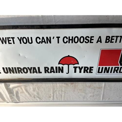 193 - Uniroyal Rain Tyre Advertising Sign Tin Double Sided (105cm x 42cm)