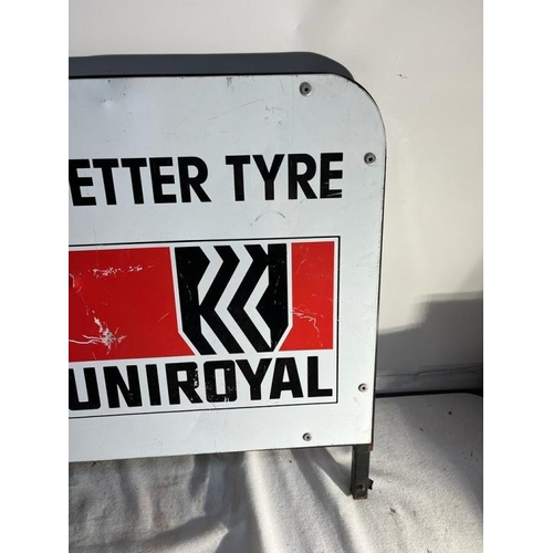 193 - Uniroyal Rain Tyre Advertising Sign Tin Double Sided (105cm x 42cm)