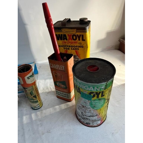 196 - Mixed lot to include Truck Horn in box and some Oil Cans