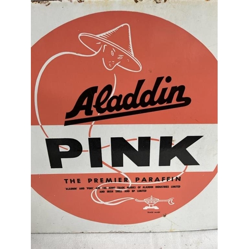 45 - Aladdin Pink Paraffin  Double Sided Sign (50cm x 42cm)