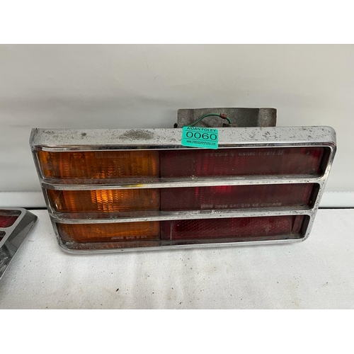 60 - Pair of 1966-70 Ford Zephyr / Zodiac Tail Lights (32cm x 17cm)