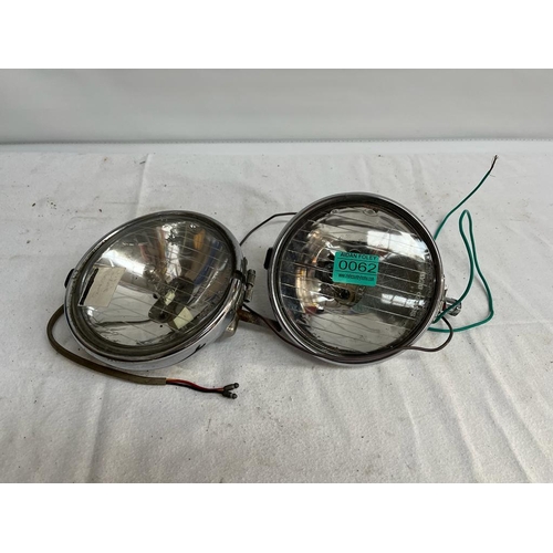 62 - Pair of  Lucas Chrome Spotlights 6