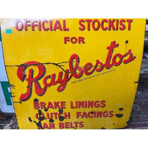 66 - Raybestos Motor Parts Enamel Sign - original (92cm x 92cm)