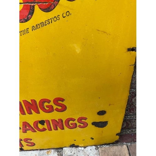 66 - Raybestos Motor Parts Enamel Sign - original (92cm x 92cm)