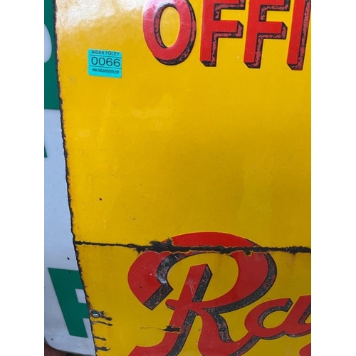 66 - Raybestos Motor Parts Enamel Sign - original (92cm x 92cm)