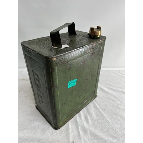 78 - BP 2 Gallon Petrol Can with Brass Cap